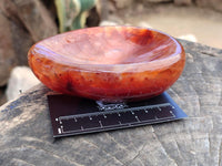 Polished Carnelian Agate Gemstone Bowl x 3 From Madagascar
