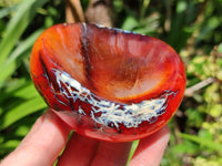 Polished Carnelian Agate Gemstone Bowl x 3 From Madagascar