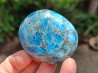 Polished Blue Apatite Galets x 12 From Betroka, Madagascar