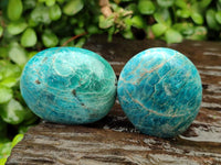 Polished Blue Apatite Galets x 12 From Betroka, Madagascar