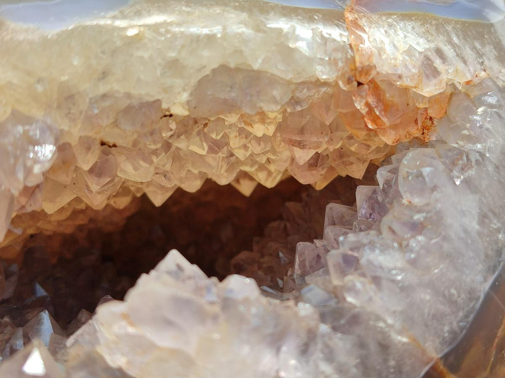 Polished Agate with Amethyst Geode x 1 From Maintirano, Madagascar
