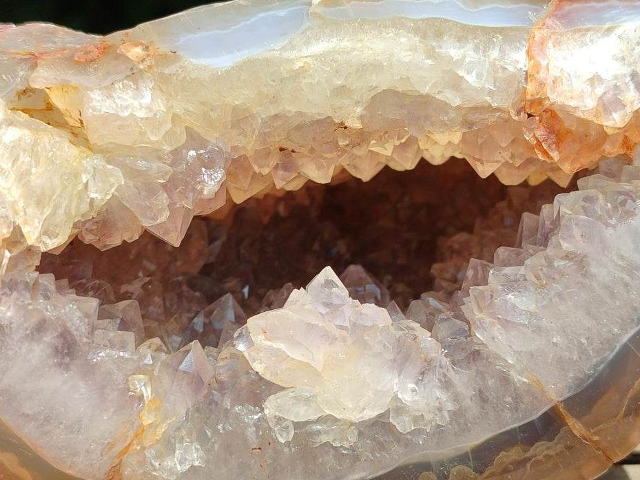 Polished Agate with Amethyst Geode x 1 From Maintirano, Madagascar