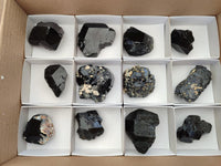 Natural Schorl Black Tourmaline Specimens x 13 From Erongo, Namibia