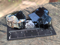 Natural Schorl Black Tourmaline Specimens x 13 From Erongo, Namibia