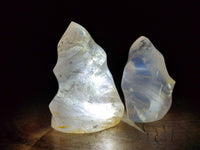 Polished Rock Crystal Flames x 2 From Amoron’i Mania Madagascar
