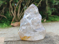 Polished Rock Crystal Flames x 2 From Amoron’i Mania Madagascar