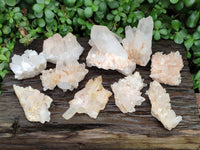 Natural Mixed Quartz Crystal Clusters x 12 From Madagascar