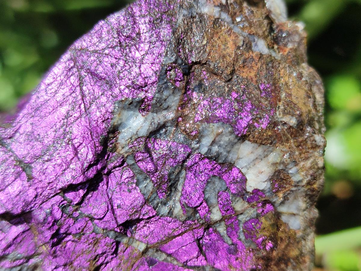 Natural Metallic Cobbed Purpurite Specimens x 6 From Erongo, Namibia