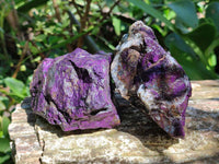 Natural Metallic Cobbed Purpurite Specimens x 6 From Erongo, Namibia