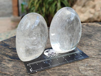 Polished Rock Crystal Standing Free Forms x 7  From Amoron’i Mania Madagascar