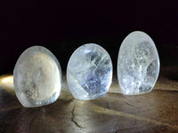 Polished Rock Crystal Standing Free Forms x 7  From Amoron’i Mania Madagascar