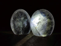 Polished Rock Crystal Standing Free Forms x 7  From Amoron’i Mania Madagascar