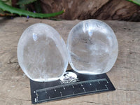 Polished Rock Crystal Standing Free Forms x 7  From Amoron’i Mania Madagascar