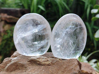 Polished Rock Crystal Standing Free Forms x 7  From Amoron’i Mania Madagascar