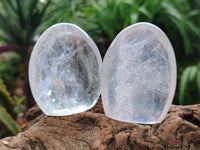 Polished Rock Crystal Standing Free Forms x 7  From Amoron’i Mania Madagascar