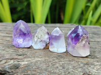 Polished Window Amethyst Crystals x 35 From Akansobe, Madagascar