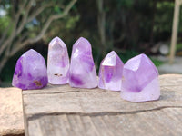 Polished Window Amethyst Crystals x 35 From Akansobe, Madagascar