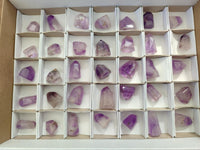 Polished Window Amethyst Crystals x 35 From Akansobe, Madagascar