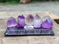 Polished Window Amethyst Crystals x 35 From Akansobe, Madagascar