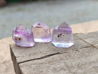Polished Window Amethyst Crystals x 35 From Akansobe, Madagascar