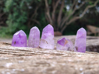 Polished Window Amethyst Crystals x 35 From Akansobe, Madagascar