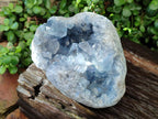 Natural Blue Celestite Geode Specimen x 1 From Sakoany, Madagascar