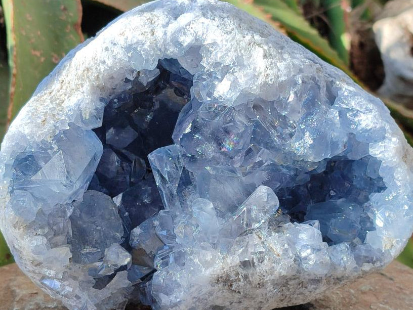 Natural Blue Celestite Geode Specimen x 1 From Sakoany, Madagascar