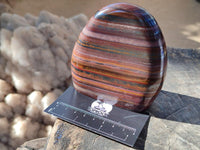 Polished Banded Tiger Iron Standing Free Forms x 3 From South Africa