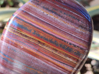 Polished Banded Tiger Iron Standing Free Forms x 3 From South Africa