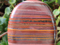 Polished Banded Tiger Iron Standing Free Forms x 3 From South Africa
