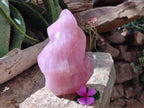 Polished Gemmy Rose Quartz Flame x 1 From Madagascar