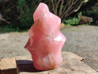 Polished Gemmy Rose Quartz Flame x 1 From Madagascar