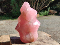 Polished Gemmy Rose Quartz Flame x 1 From Madagascar
