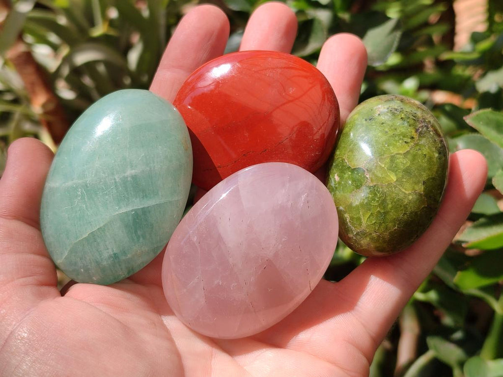 Polished Mixed Selected Multi Mineral Galets x 24 From Madagascar