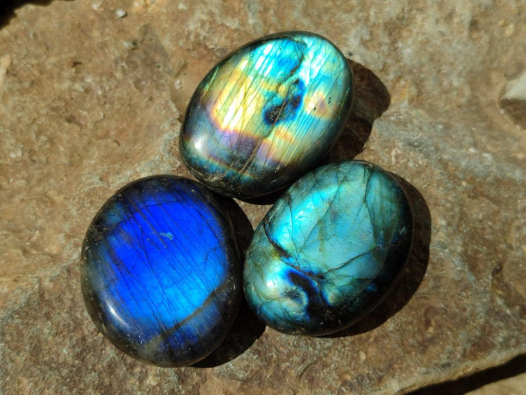 Polished Mixed Selected Multi Mineral Galets x 24 From Madagascar