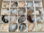 Polished Banded Agate Hearts x 12 From Madagascar
