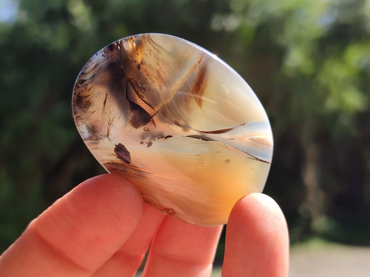 Polished Banded Agate Hearts x 12 From Madagascar