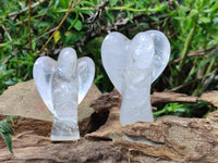 Hand Made Rock Crystal Angel Carvings x 6 From Amoron’i Mania Madagascar