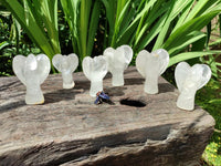 Hand Made Rock Crystal Angel Carvings x 6 From Amoron’i Mania Madagascar