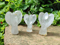 Hand Made Rock Crystal Angel Carvings x 6 From Amoron’i Mania Madagascar
