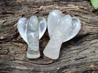 Hand Made Rock Crystal Angel Carvings x 6 From Amoron’i Mania Madagascar