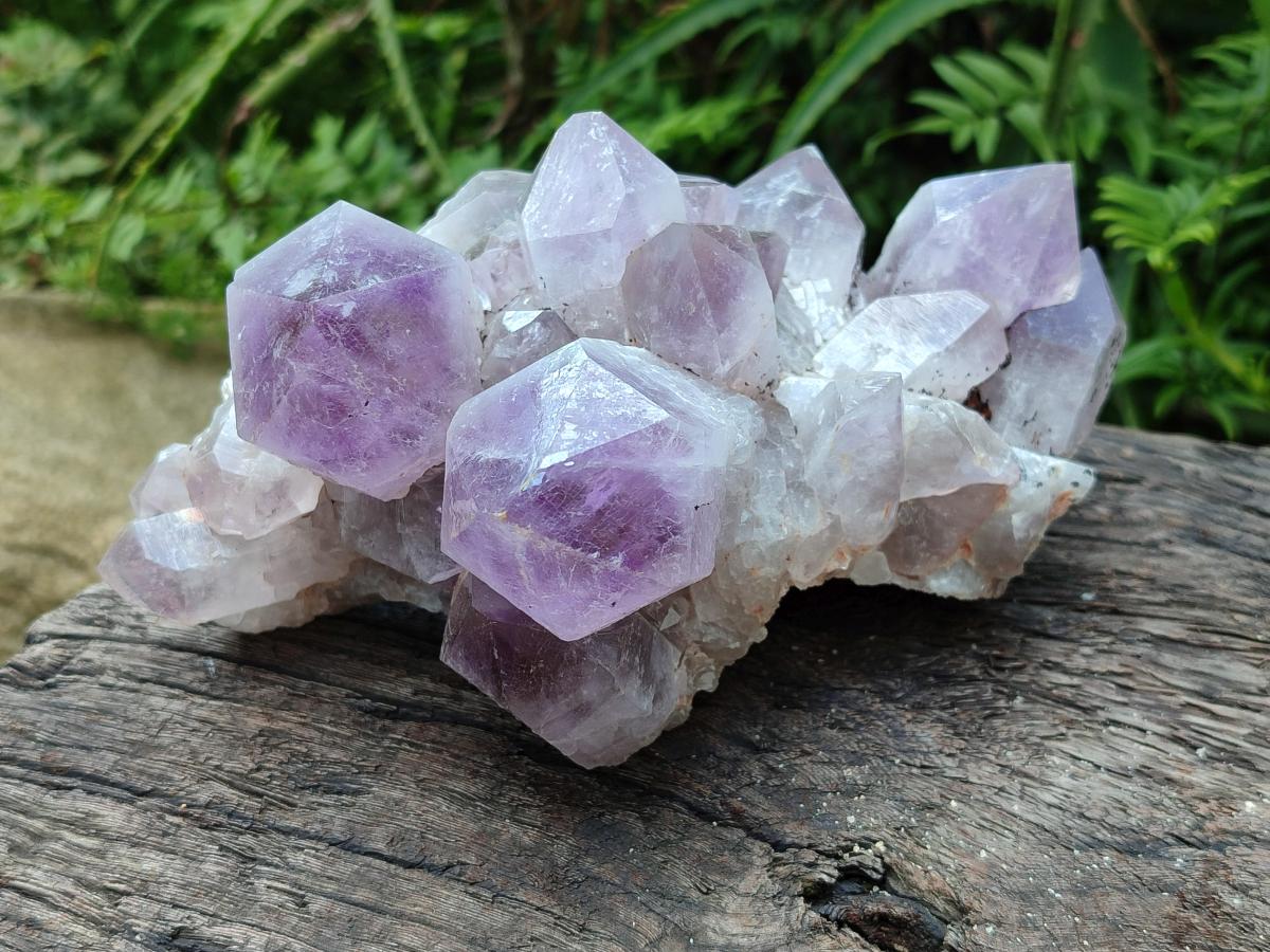 Natural Jacaranda Amethyst Crystal Clusters x 2 From Mumbwa, Zambia