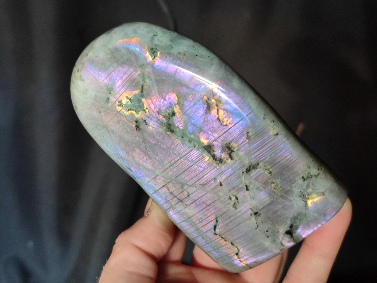 Polished Labradorite Standing Free Forms x 2 From Tulear, Madagascar