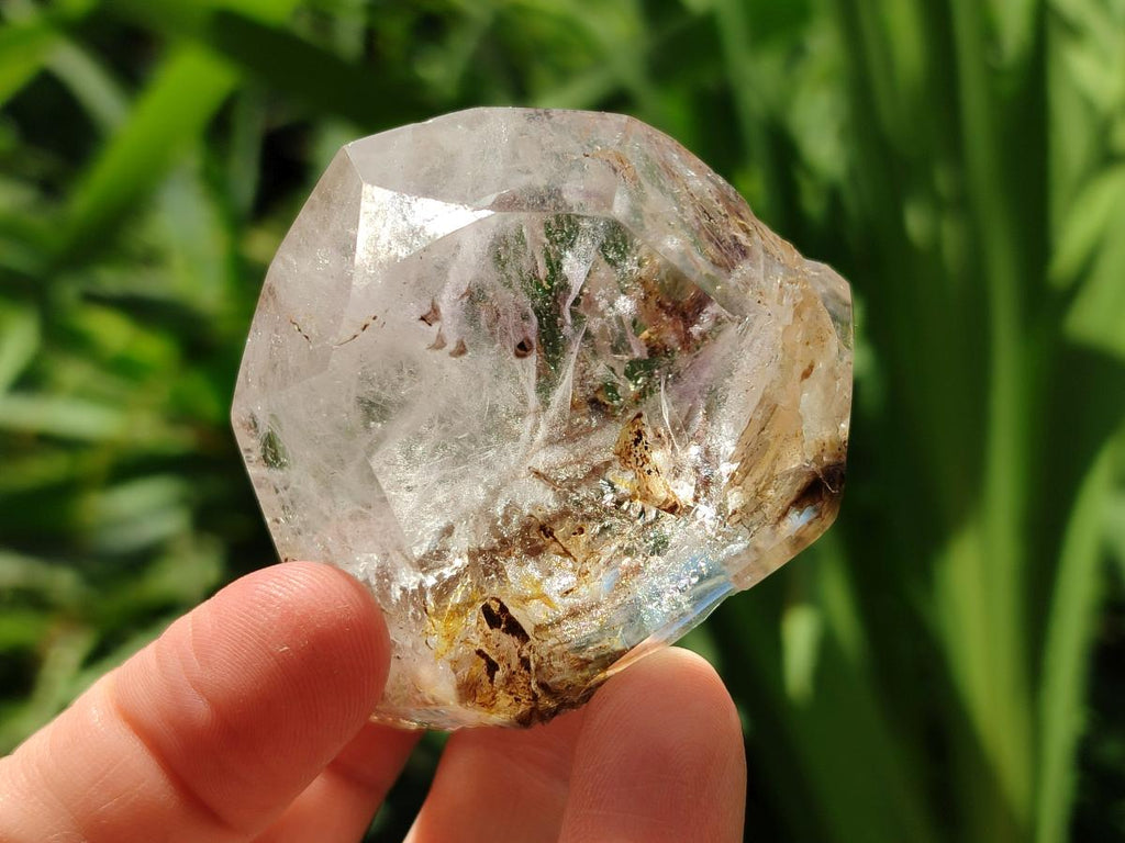 Polished Smokey Amethyst Window Crystals x 3 From Akansobe, Madagascar
