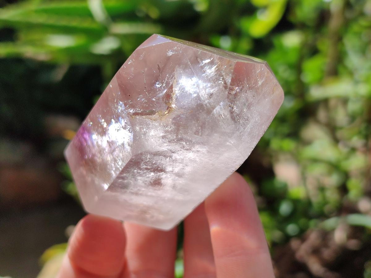 Polished Smokey Amethyst Window Crystals x 3 From Akansobe, Madagascar