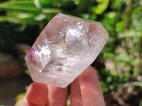 Polished Smokey Amethyst Window Crystals x 3 From Akansobe, Madagascar