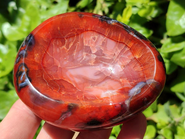 Polished Carnelian Agate Gemstone Bowls x 4 From Madagascar