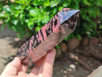 Polished Rhodonite Crystals x 2 From Ambindavato, Madagascar