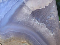 Polished Blue Lace Agate Standing Free Forms x 2 From Nsanje, Malawi