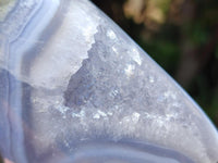 Polished Blue Lace Agate Standing Free Forms x 2 From Nsanje, Malawi